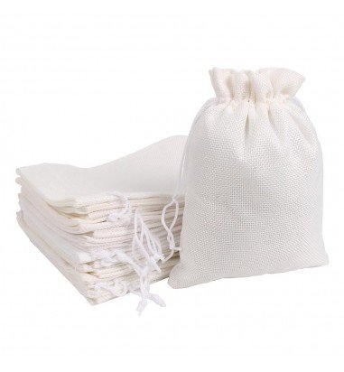 Săculeți țesătură sac cu sfoară 7x9cm...