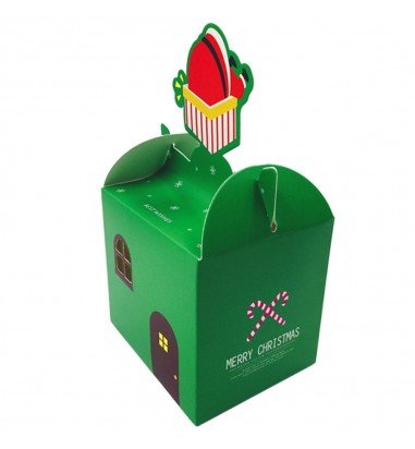 Cutie pătrată Craciun - verde