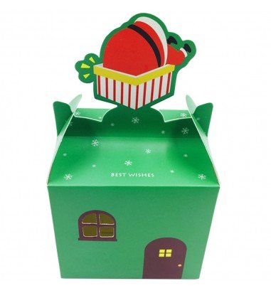 Cutie pătrată Craciun - verde