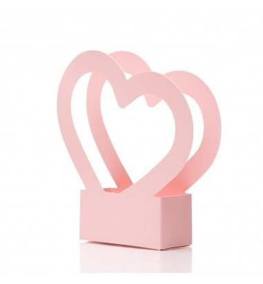 Cutii cu mâner inimă - roz (set 10 buc)