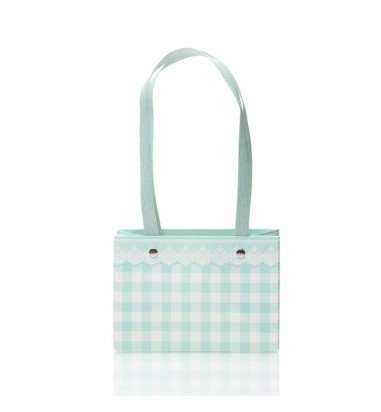 Cutii cu mâner model picnic - turcoaz...