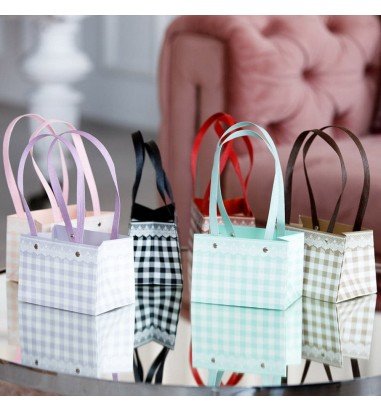 Cutii cu mâner model picnic - turcoaz...