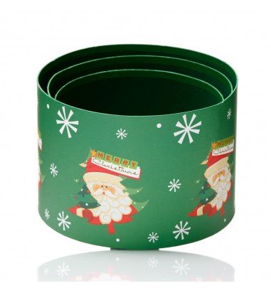 Set 3 cutii rotunde Crăciun – Moș...