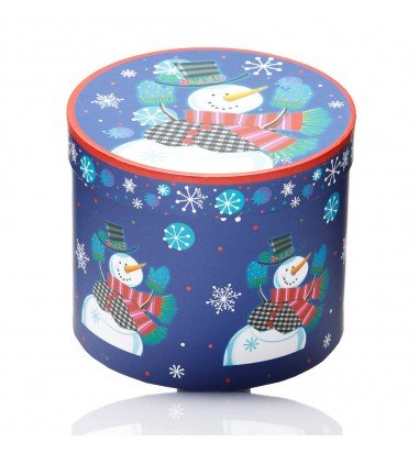 Set 3 cutii rotunde Crăciun - model...