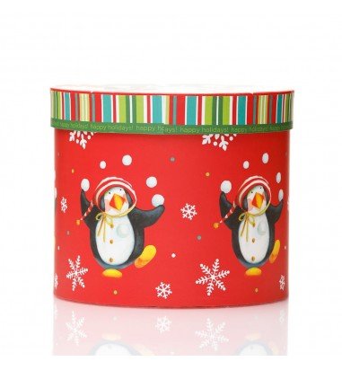 Set 3 cutii rotunde Crăciun - model...