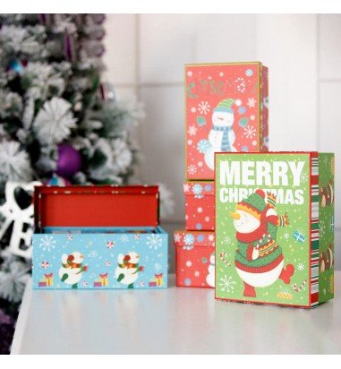 Set 3 cutii dreptunghiulare Crăciun –...