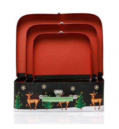 Set 3 cutii tip geantă Crăciun -...