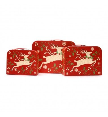 Set 3 cutii tip geantă Crăciun -...