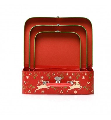 Set 3 cutii tip geantă Crăciun -...