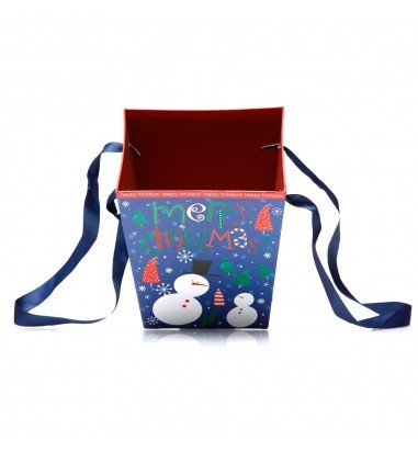 Cutie trapez Crăciun – model albastru...