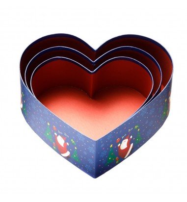 Set 3 cutii inimă de Crăciun – model...