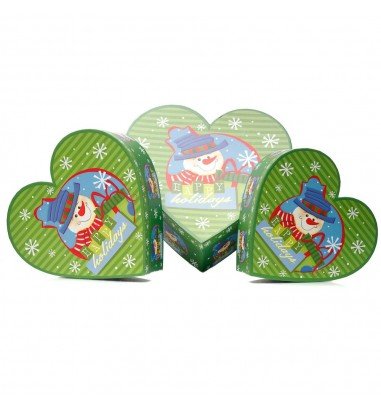 Set 3 cutii inimă de Crăciun – model...