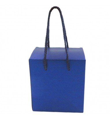 Cutie pătrată cu mânere - albastru