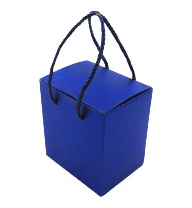 Cutie pătrată cu mânere - albastru