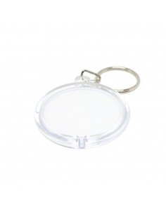 Breloc rotund transparent...