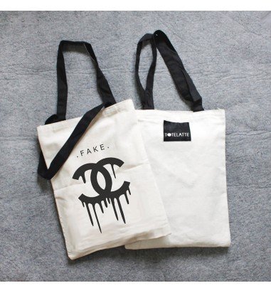 Geantă canvas - model tote cu mâner...