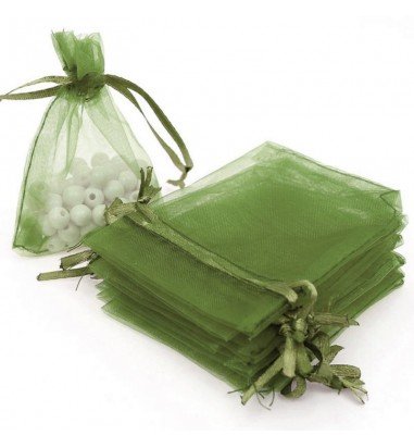 Săculeți organza cu șnur satin 9x12cm...