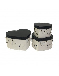 Set 3 cutii inimă cu...