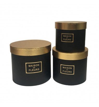 Set 3 cutii rotunde Maison des Fleurs...