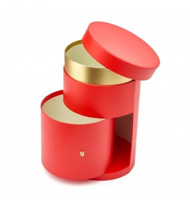 Cutie cilindrică cu capac și sertar -...