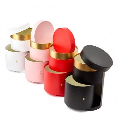 Cutie cilindrică cu capac și sertar -...