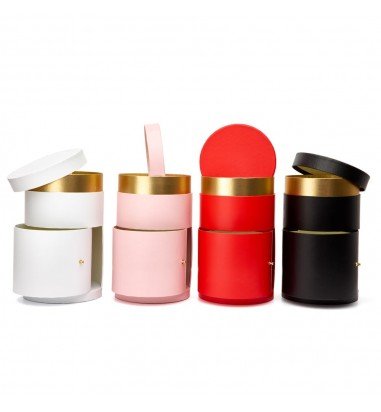 Cutie cilindrică cu capac și sertar -...