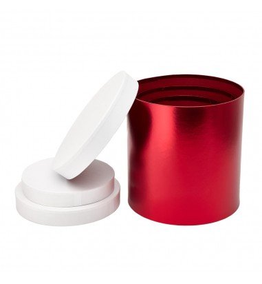 Set 3 cutii rotunde lucioase două...