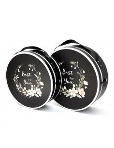 Set 2 cutii mari rotunde cu...