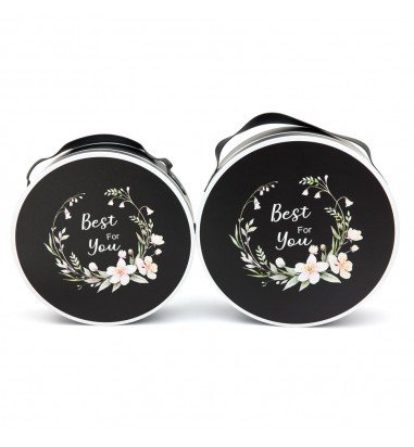 Set 2 cutii mari rotunde cu capac...