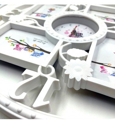 Ramă foto ceas rotund 4 poze