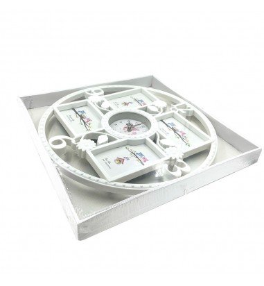 Ramă foto ceas rotund 4 poze