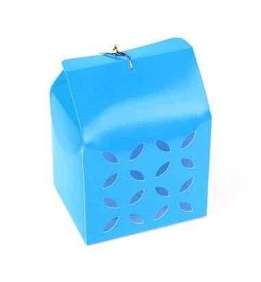 Cutie pătrată perforată - bleu