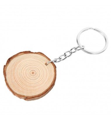 Breloc felie de lemn