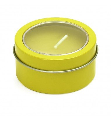 Lumânare parfumată cu capac - galben