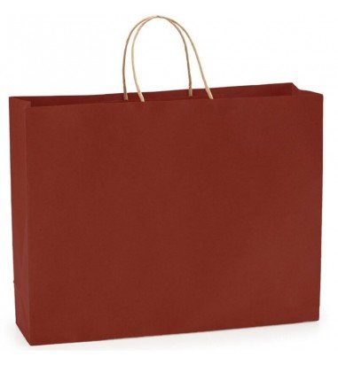 Sacoșă kraft roșie 41x12x32cm