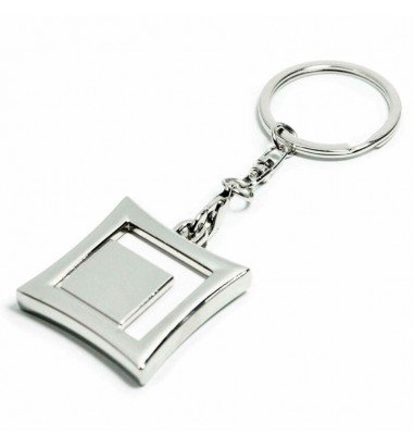 Breloc metalic inserție foto - pătrat