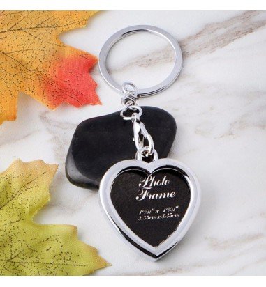 Breloc metalic inserție foto - inimă