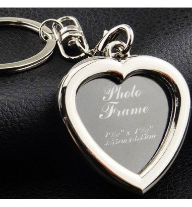 Breloc metalic inserție foto - inimă