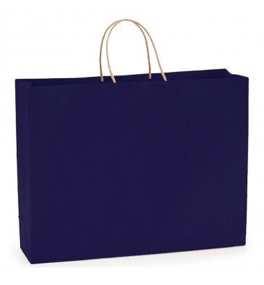 Sacoșă kraft albastră 41x12x32cm