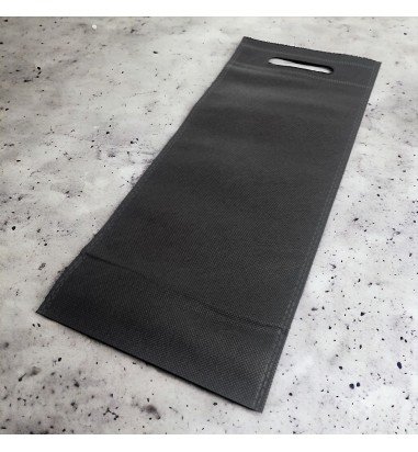 Sacoșă din textil pentru sticle - negru