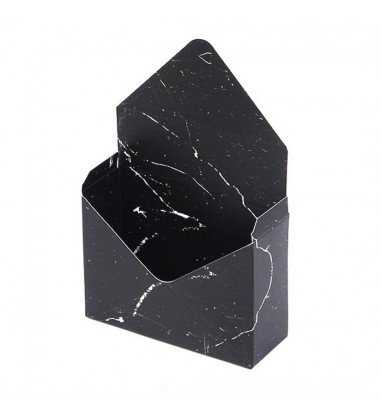Cutii tip plic - negru marmură (set...