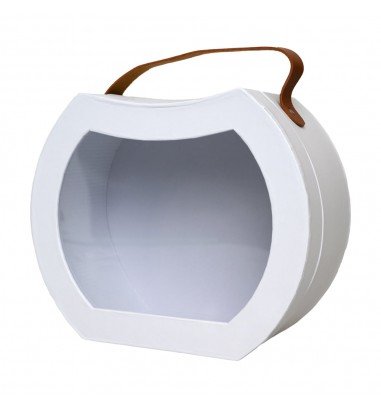 Set 2 cutii rotunjite cu mâner maro...