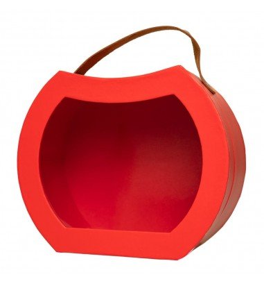 Set 2 cutii rotunjite cu mâner maro...