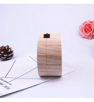 Cutie rotundă din lemn medie 11,5x6cm