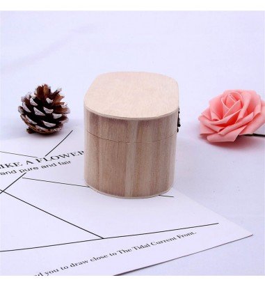 Cutie ovală din lemn medie 15x8x6cm