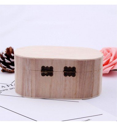 Cutie ovală din lemn medie 15x8x6cm