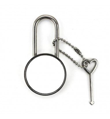 Lacăt metalic sublimabil cu cheiță -...