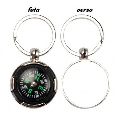 Breloc metalic sublimabil cu busolă
