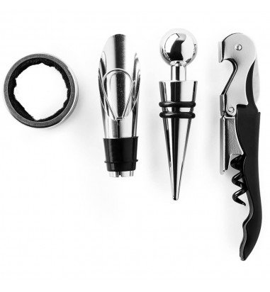 Set 4 accesorii vin în cutie de plută