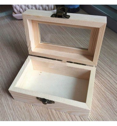 Cutie dreptunghiulară mare din lemn...